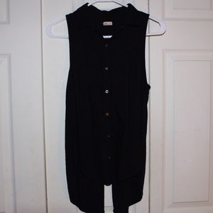 Hollister Black Button Up Shirt